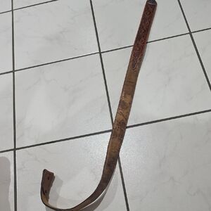 Brown Leather Embossed Belt